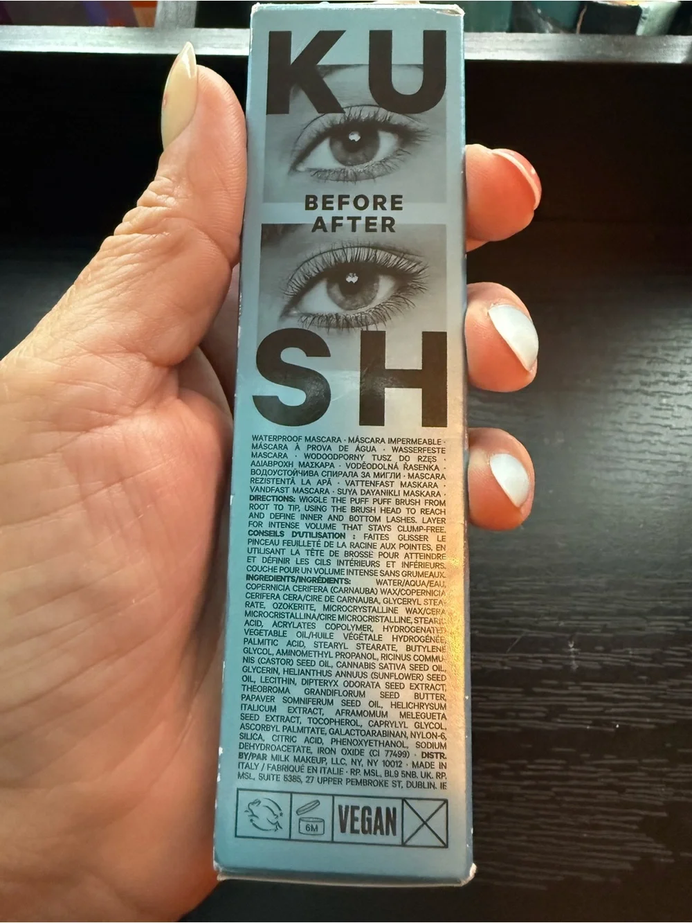 MILK MAKEUP KUSH Waterproof Vegan Volumizing Mascara Black 0.27 fl oz 6M